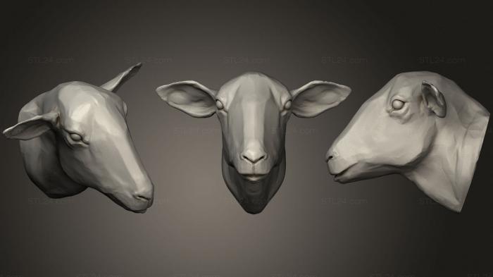 Маски и морды животных (Козел 2, MSKJ_0296) 3D модель для ЧПУ станка